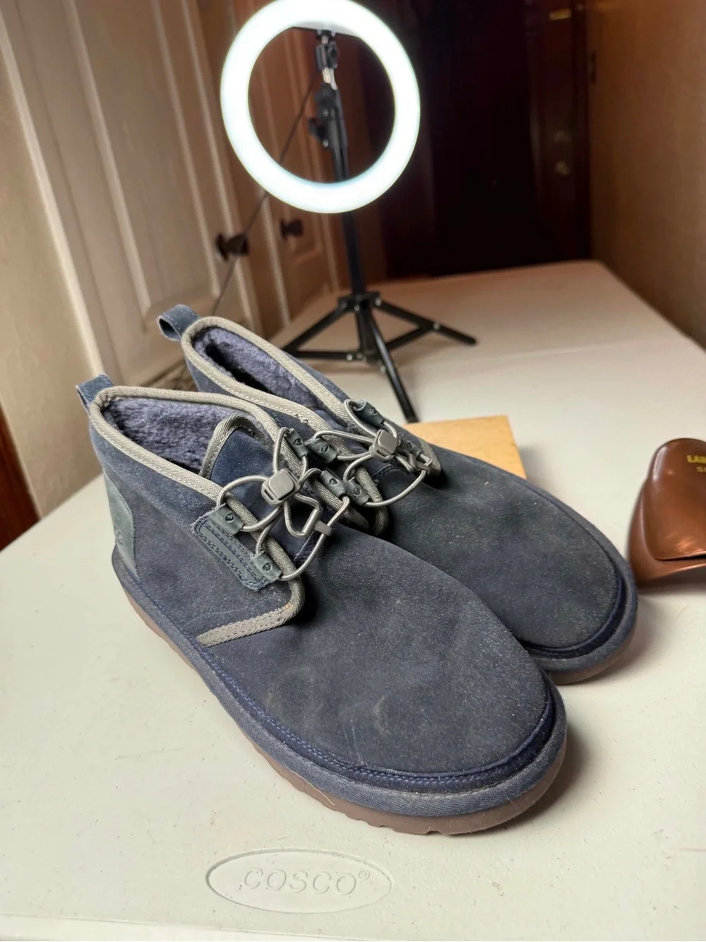 UGG Neumel Ghillie Chukka Lined Boots -Navy Sapphire Suede -US 10
